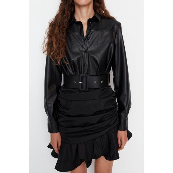 NWT Trendyol Women Design Regular fit Woven Dress - Picture 4 of 11